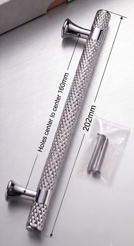 Knurled chrome cabinet - chrome,