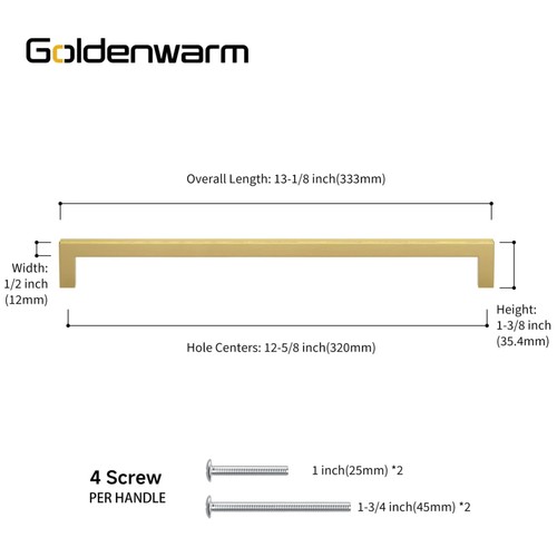 Modern gold square kitchen - gold,